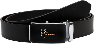 

Hawai Men Casual Black Genuine Leather Belt