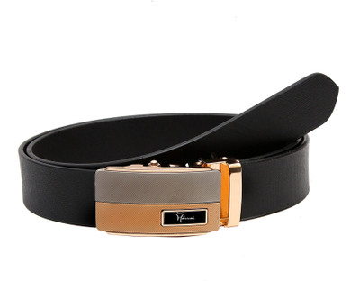 

Hawai Men Casual Black Genuine Leather Belt