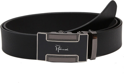 

Hawai Men Casual Black Genuine Leather Belt