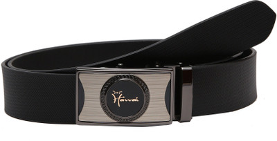 

Hawai Men Casual Black Genuine Leather Belt