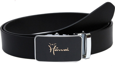 

Hawai Men Casual Black Genuine Leather Belt