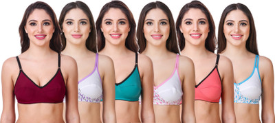 Maamba by maamba Premium Women T-Shirt Lightly Padded Bra(Multicolor)