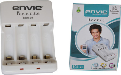 CREATOR Envie For 2-4 AAAAA Camera Battery Charger (White, Brown) Camera Battery Charger(White, Silver)