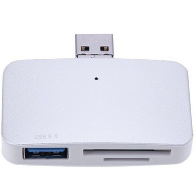 

Microware USB 3.0 HUB with SD/TF OTG SD Smart Card Reader for PC Phone Laptop Card Reader(Silver)