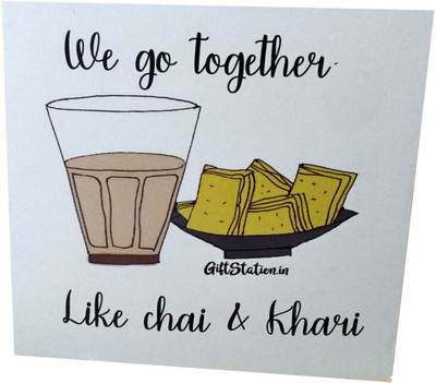 

Giftstation We go together lik Chai and Khari Greeting Card(Assorted, Pack of 1)