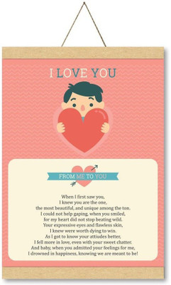 

Giftsmate Valentines Day Gifts Cute I Love You Scroll Greeting Card for Wife Greeting Card(Pink, Pack of 1)