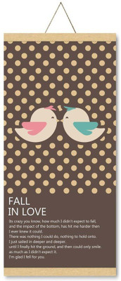 

Giftsmate Valentines Day Gifts Fall In Love Scroll Greeting Card for Husband Greeting Card(Brown, Pack of 1)