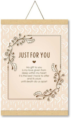 

Giftsmate Valentines Day Gifts Just For You Love Scroll Greeting Card for Husband Greeting Card(Cream, Pack of 1)