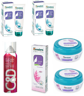 

Himalaya Nipple Care Butter, Clean And Dry Foam Wash, Intimate Wash, Soothing Body Butter(Set of 6)