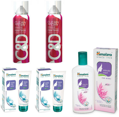 

Himalaya Clean And Dry Foam Wash, Nipple Care Butter, Intimate Wash(Set of 5)