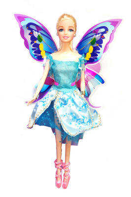 

TALKING GANESHA Beautiful Fashion Fairy Doll -can also be used as a Decoration for birthdays - Blue(Blue)