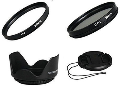 

BOOSTY Lens Hood + Saftey UV Filter + CPL+ Lans Cap 58 mm for CANON EOS 1000D 1100D 5D 7D 600D 650D 700D 1200D 18-55MM 55-250 MM LENS UV Filter(58)