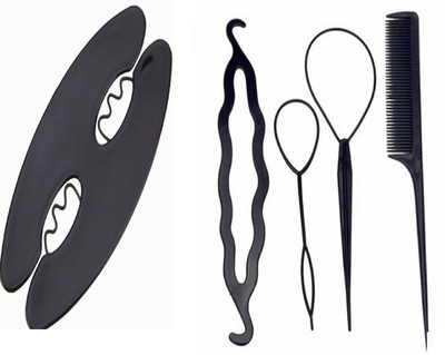 

DALUCI Magic Twist Roller Hair Styling Tools + Hair Bun Maker Dount Twist Hair Accessory Set(Multicolor)