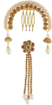 

Anuradha Art Jewellery Hair Brooch Hair Pin(Gold)