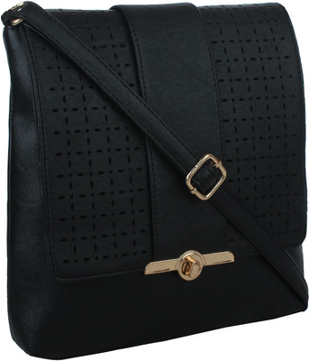 

Faslook Women Casual Black Leatherette Sling Bag