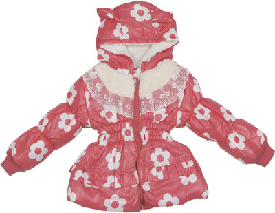 

Addyvero Full Sleeve Floral Print Baby Girls Jacket, Alizarin crimson pink