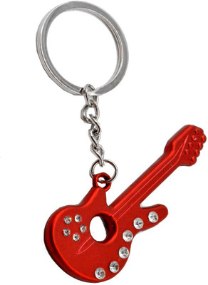 

Faynci Prestigious Cool Gift for Spouce/Boy Friend Blood Electric Red Guitar with precious stone Key Chain Key Chain