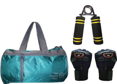 DreamPalace India Gym Bag & Gym Gloves & Hand Gripper Combo Gym & Fitness Kit