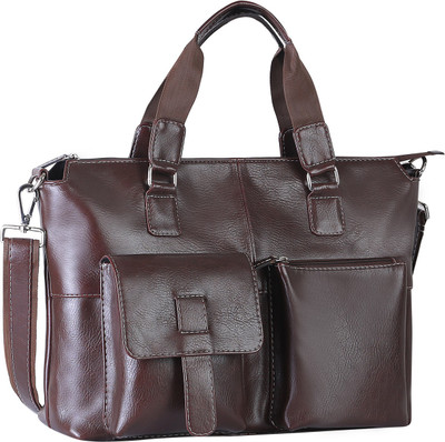 Strutt 15 inch Laptop Messenger Bag(Black), Brown