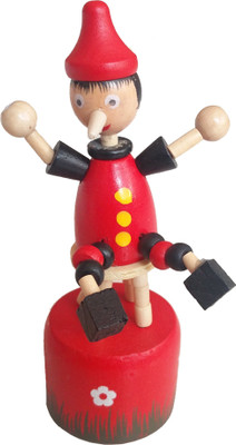 

Khadi Eco Basket Channapatna Wooden Press Base Dancing Joker(Red, Yellow)
