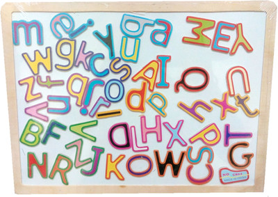 

TALKING GANESHA Wooden Magnetic Puzzle Board learning educational toy for kids - Alphabets(Multicolor)