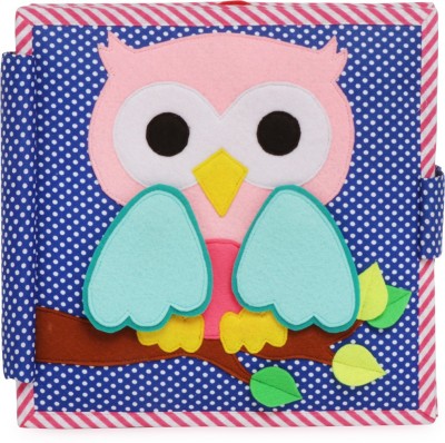 

cubs and calves ULLU - The Pink Owlet - 8 Page Quiet Book / Busy Book/ Felt Book/ Fabric Book(Multicolor)