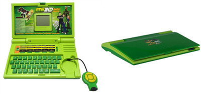 

DINAARKAN BEN10 ENGLISH LEARNER LAPTOP WITH MOUSE CONTROL AND BATTERIES(Green)