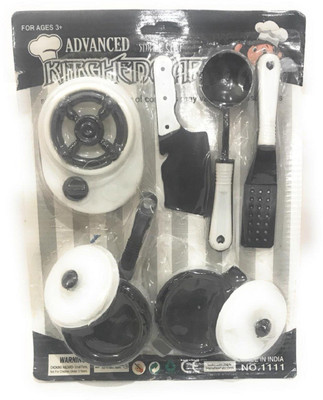

piggie Kitchen Play Set(Black, White)
