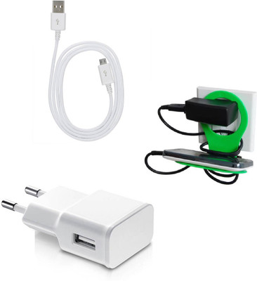 DAKRON Wall Charger Accessory Combo for Samsung Galaxy J7 Nxt(White)