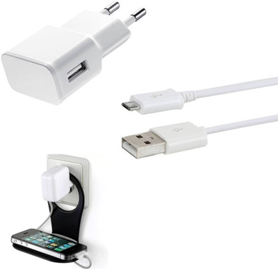 DAKRON Wall Charger Accessory Combo for Samsung Galaxy On Max(White)