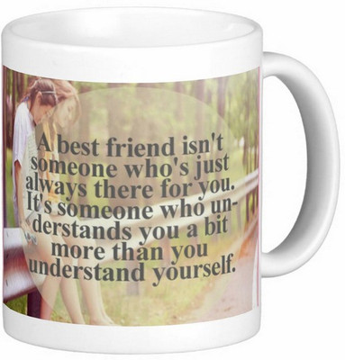 

Exoctic Silver Friend Friendship Dosti Yaari Series 019 Ceramic Mug(300 ml), Multicolor