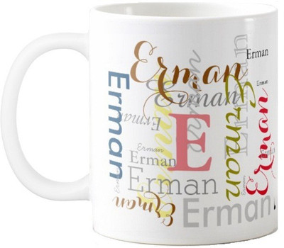 Exoctic Silver Erman Ceramic Mug(330 ml), Multicolor