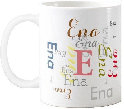 

Exoctic Silver Ena Ceramic Mug(330 ml), Multicolor