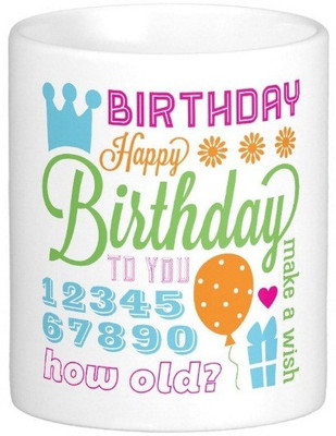 

Exoctic Silver Birthday Wishes 05 Ceramic Mug(300 ml), Multicolor