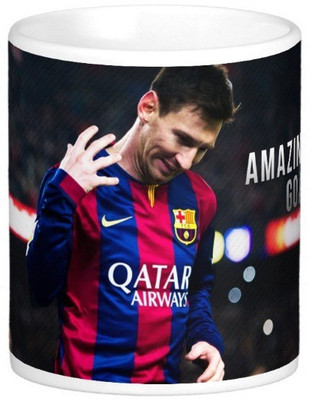 

Exoctic Silver Leo Messi Series 006 Ceramic Mug(300 ml), Multicolor