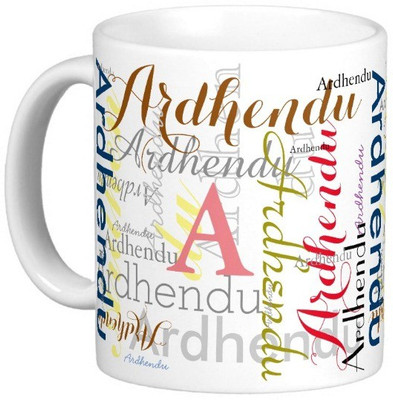 

Exoctic Silver ARDHENDU Ceramic Mug(330 ml), Multicolor