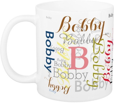 

Exoctic Silver Bobby Ceramic Mug(330 ml), Multicolor
