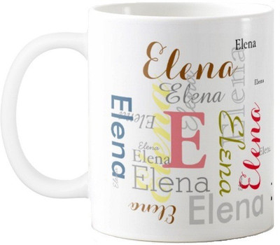 

Exoctic Silver Elena Ceramic Mug(330 ml), Multicolor