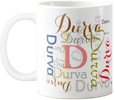 

Exoctic Silver Durva Ceramic Mug(330 ml), Multicolor