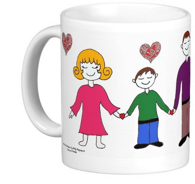 

Exoctic Silver Happy Parents Day Series 06 Ceramic Mug(300 ml), Multicolor