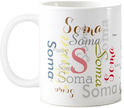 

Exoctic Silver Soma Ceramic Mug(330 ml), Multicolor