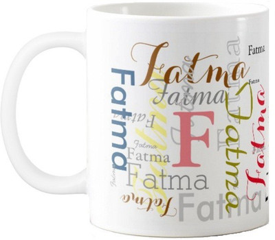 

Exoctic Silver Fatma Ceramic Mug(330 ml), Multicolor