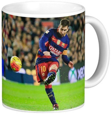 

Exoctic Silver Leo Messi Series 025 Ceramic Mug(300 ml), Multicolor