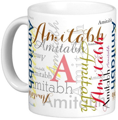 

Exoctic Silver AMITABH Ceramic Mug(330 ml), Multicolor