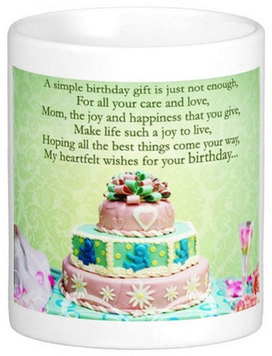 

Exoctic Silver Mother's Mom Maa Happy Birthday 01 Ceramic Mug(300 ml), Multicolor