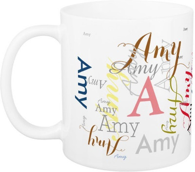 

Exoctic Silver AMY Ceramic Mug(330 ml), Multicolor