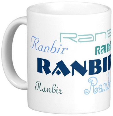 Exoctic Silver RANBIR Ceramic Mug(330 ml), Blue
