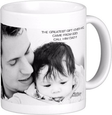 

Exoctic Silver Father Dad Papa Baba Pitaji Abba x009 Ceramic Mug(300 ml), Multicolor