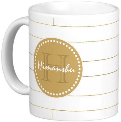 

Exoctic Silver HIMANSHU Ceramic Mug(330 ml), Brown;gold