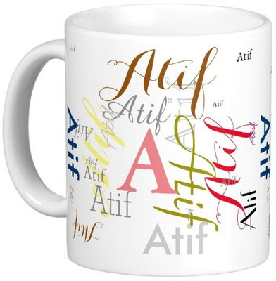 

Exoctic Silver ATIF Ceramic Mug(330 ml), Multicolor